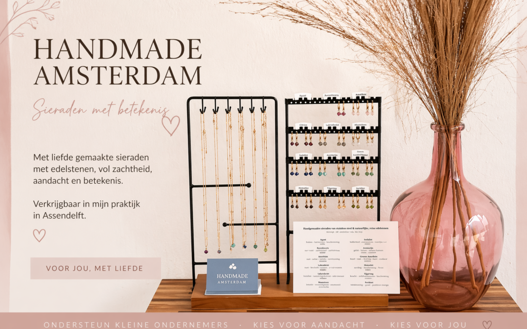 🌿Handgemaakte sieraden met edelstenen – met liefde gekozen.    Nu verkrijgbaar in mijn praktijk in Assendelft